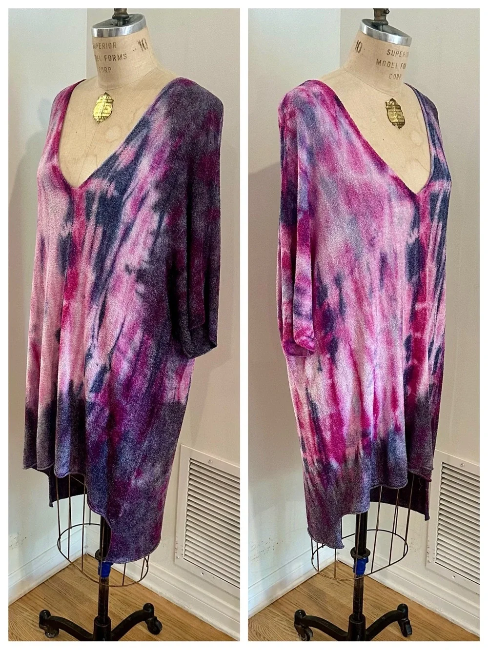 FREE PEOPLE Crushed Galaxy Tunic in Tie-Dye Combo, Sz Med